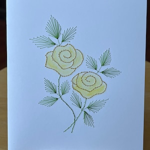 Roses - Handmade / Hand Embroidered