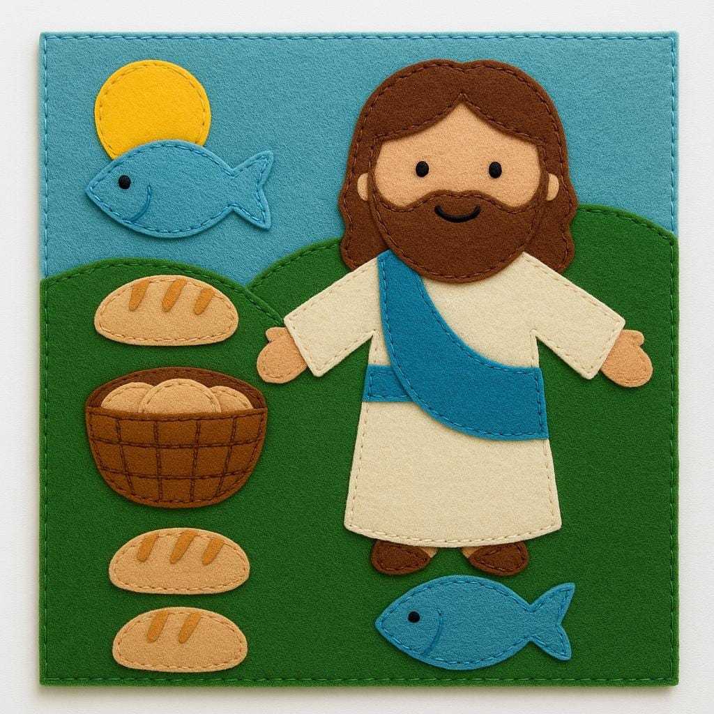 37 Fabulous Felt Crafts For Kids: Simple and Budget-Friendly 25 Bring the story of Jesus' Miracle of the Multiplication of the…