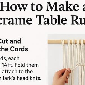 DIY-löpare av makramé