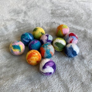 felt cat balls