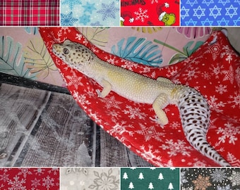 Holiday, Snowflake, Grinch, Christmas Reinforced Reptile/Rodent Hammocks-20 & 40 Gallon