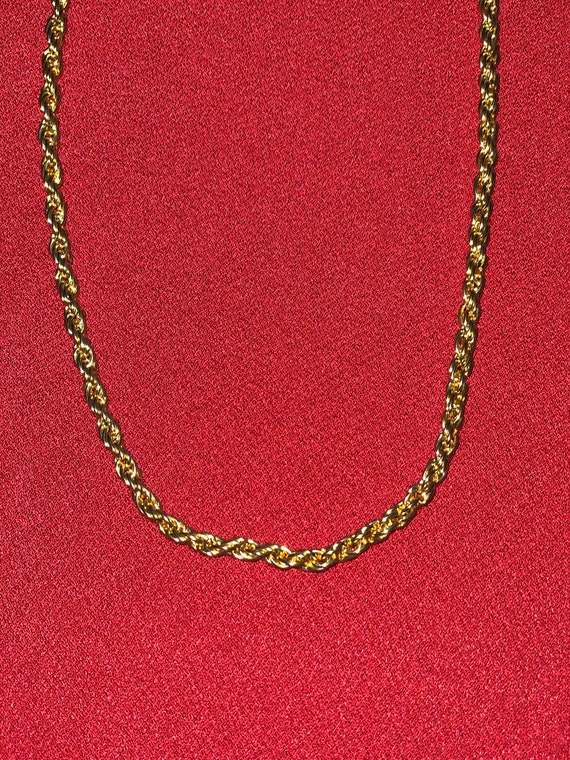 Gold Chain, 18 Inch Gold Braid Chain, Rope Chain … - image 4