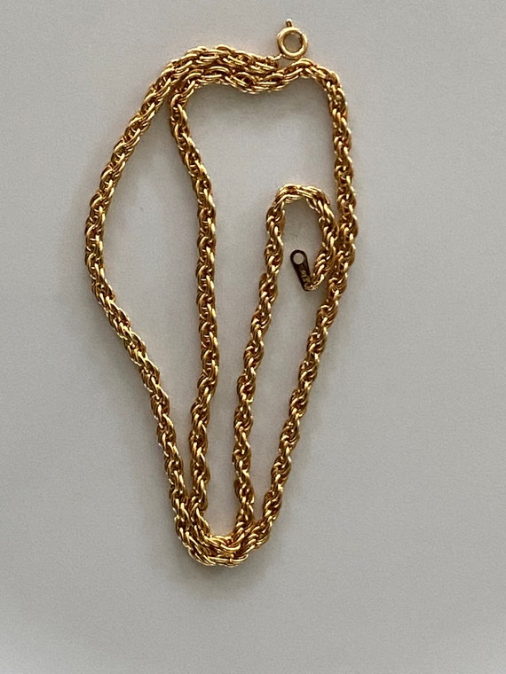 Gold Chain, 18 Inch Gold Braid Chain, Rope Chain … - image 5