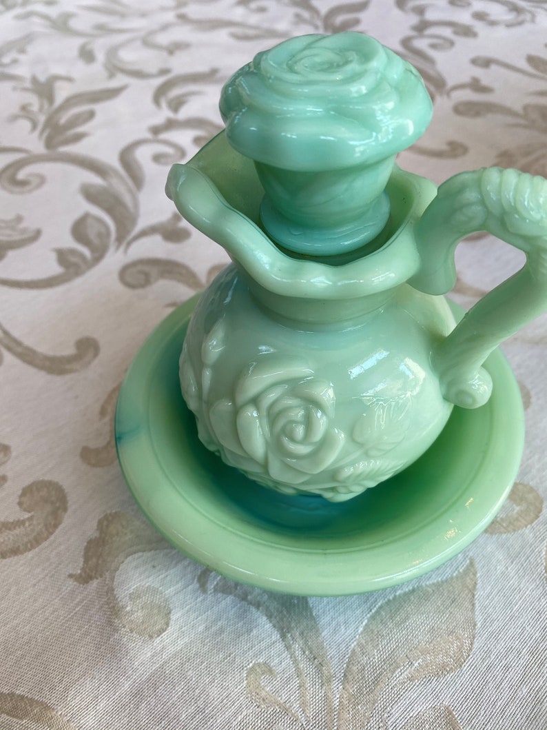 Avon Victoriana Pitcher & Bowl Skinsosoft Bath Oil Decanter Etsy
