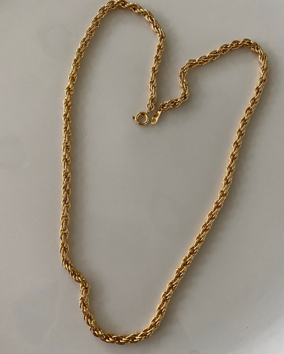 Gold Chain, 18 Inch Gold Braid Chain, Rope Chain … - image 6