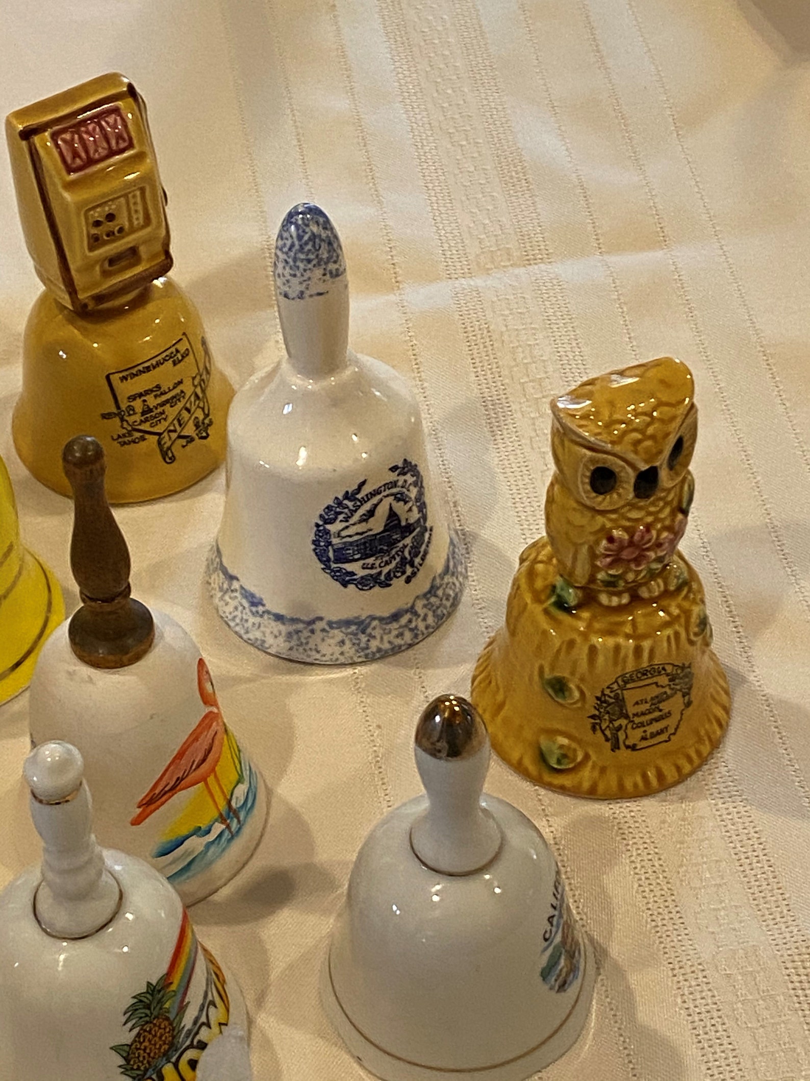 Souvenir Bell, Collectible USA State Bells, Porcelain Bell, Memorabilia