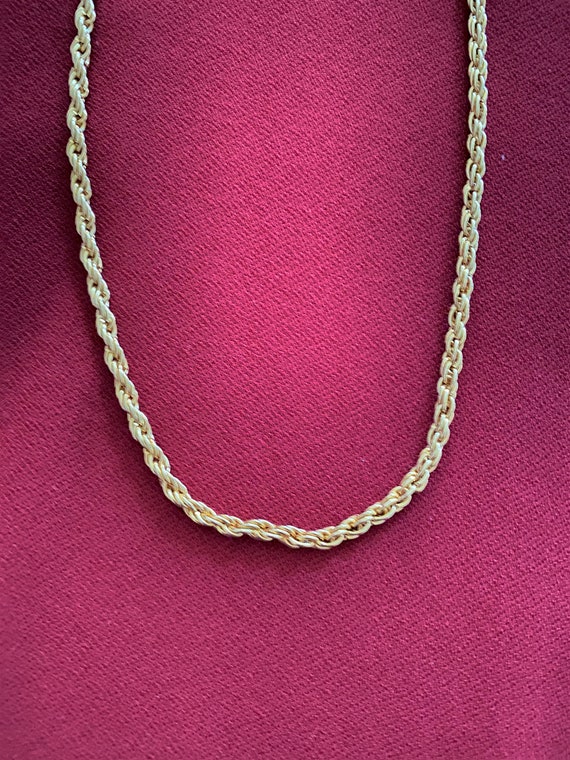 Gold Chain, 18 Inch Gold Braid Chain, Rope Chain … - image 1