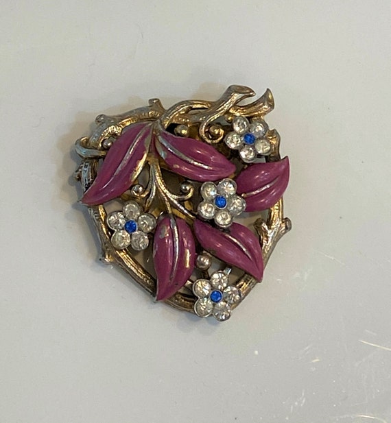 Trifari Brooch, 1940's Trifari Clip, Trifari Fur C