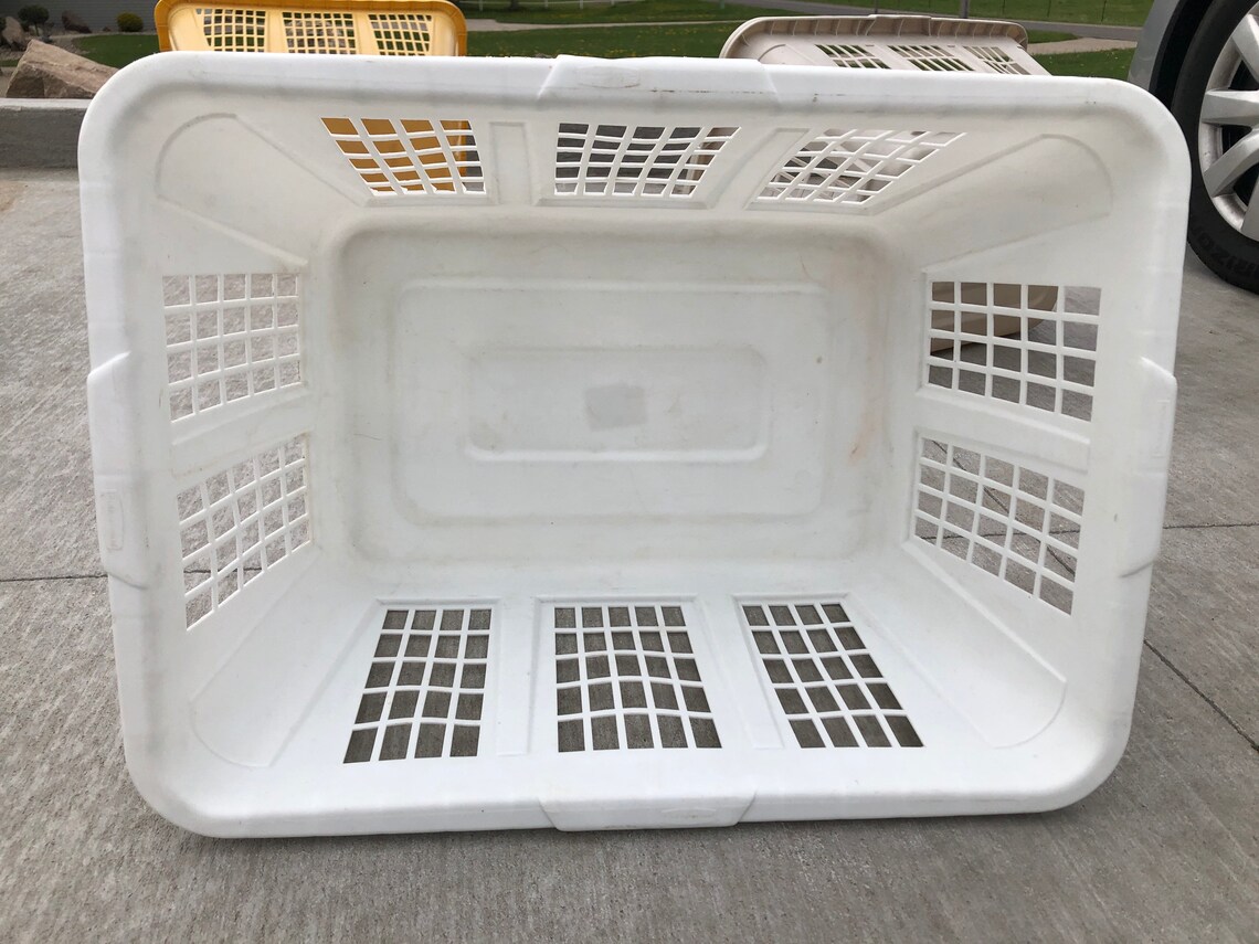 Rubbermaid Laundry Basket MCM Utility Basket Plastic Etsy