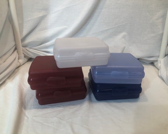 New Tupperware 6 Square Away Large SANDWICH KEEPER - Orange or Pink
