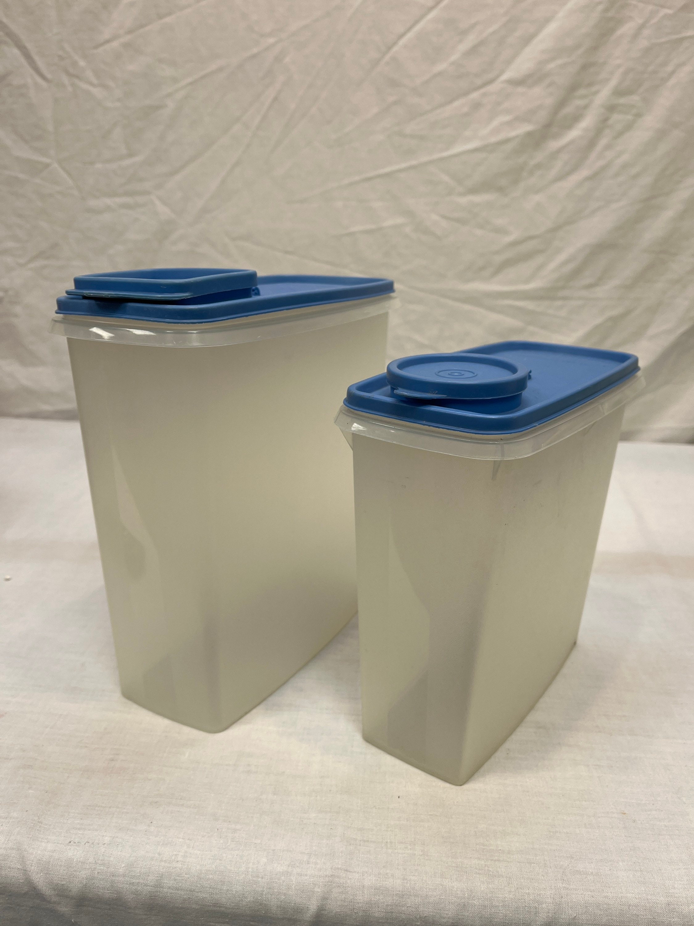 Set Of 2 Large Tupperware Cereal Storage Container #1588 W/lid #1590 Beige