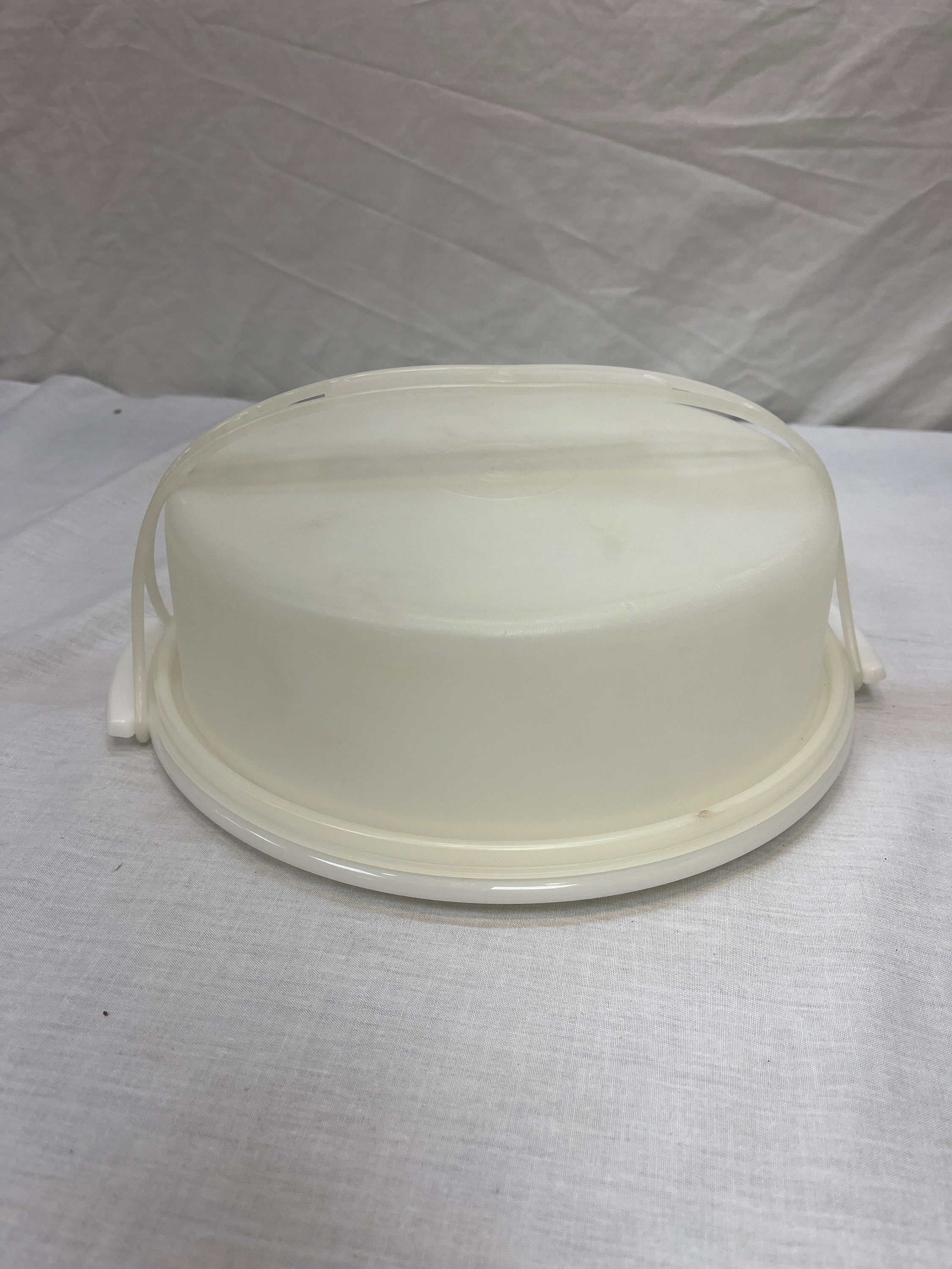Vintage Tupperware Rectangular Cake Carrier Lid White 9x13 No Handle 622-1  623-1