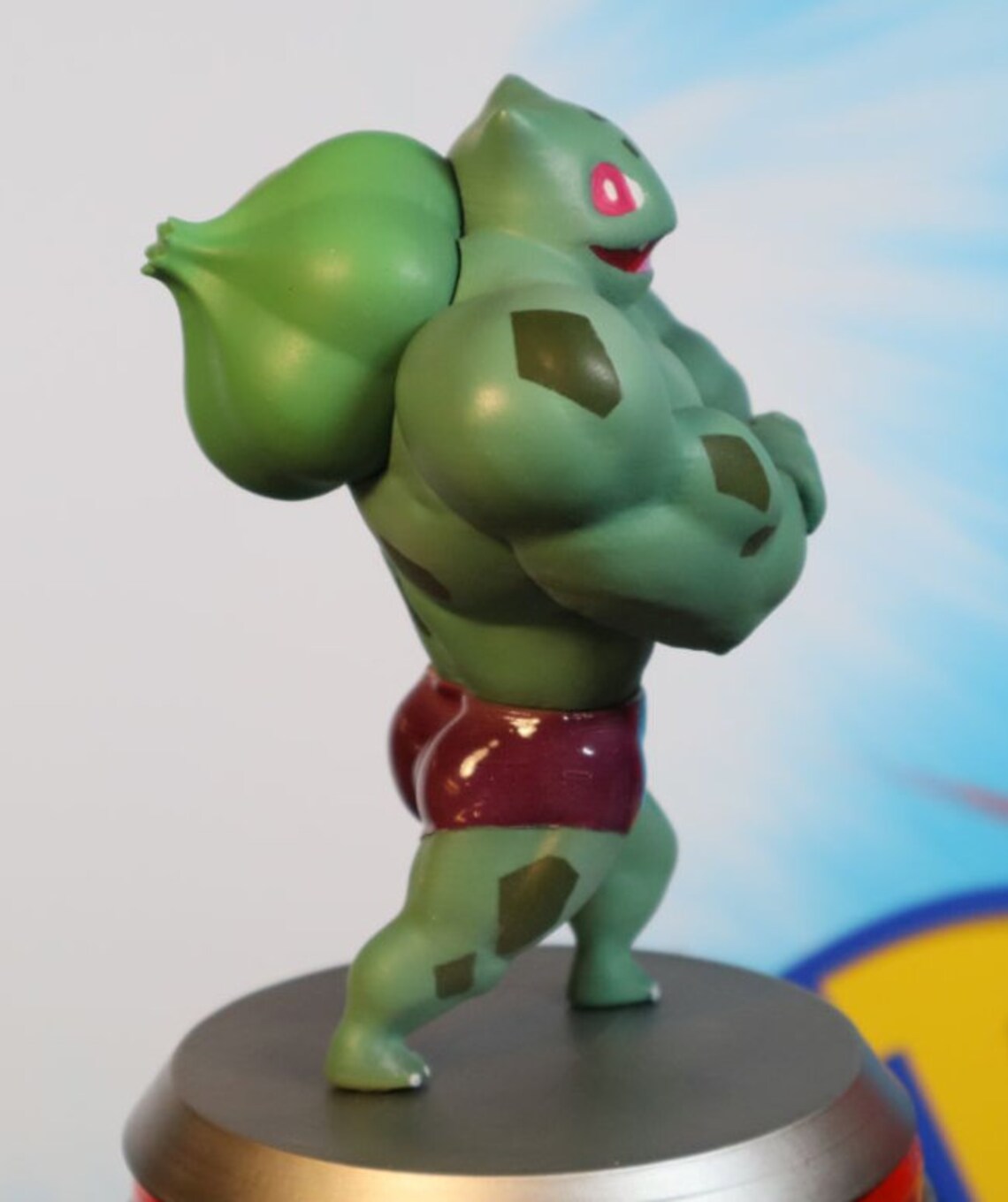 Ultra Swole Bulbasaur 14cm/5.5 inches Model Pokemon Amiibo Etsy