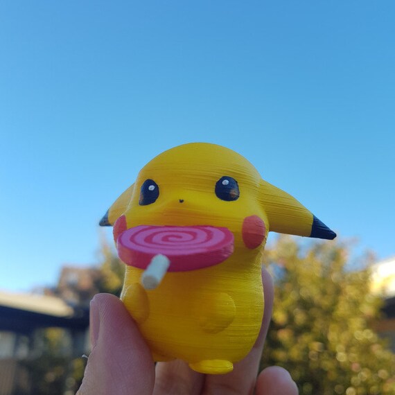 Candy Lollipop Pikachu Model Figure Pokemon 3d Printed 4 Etsy