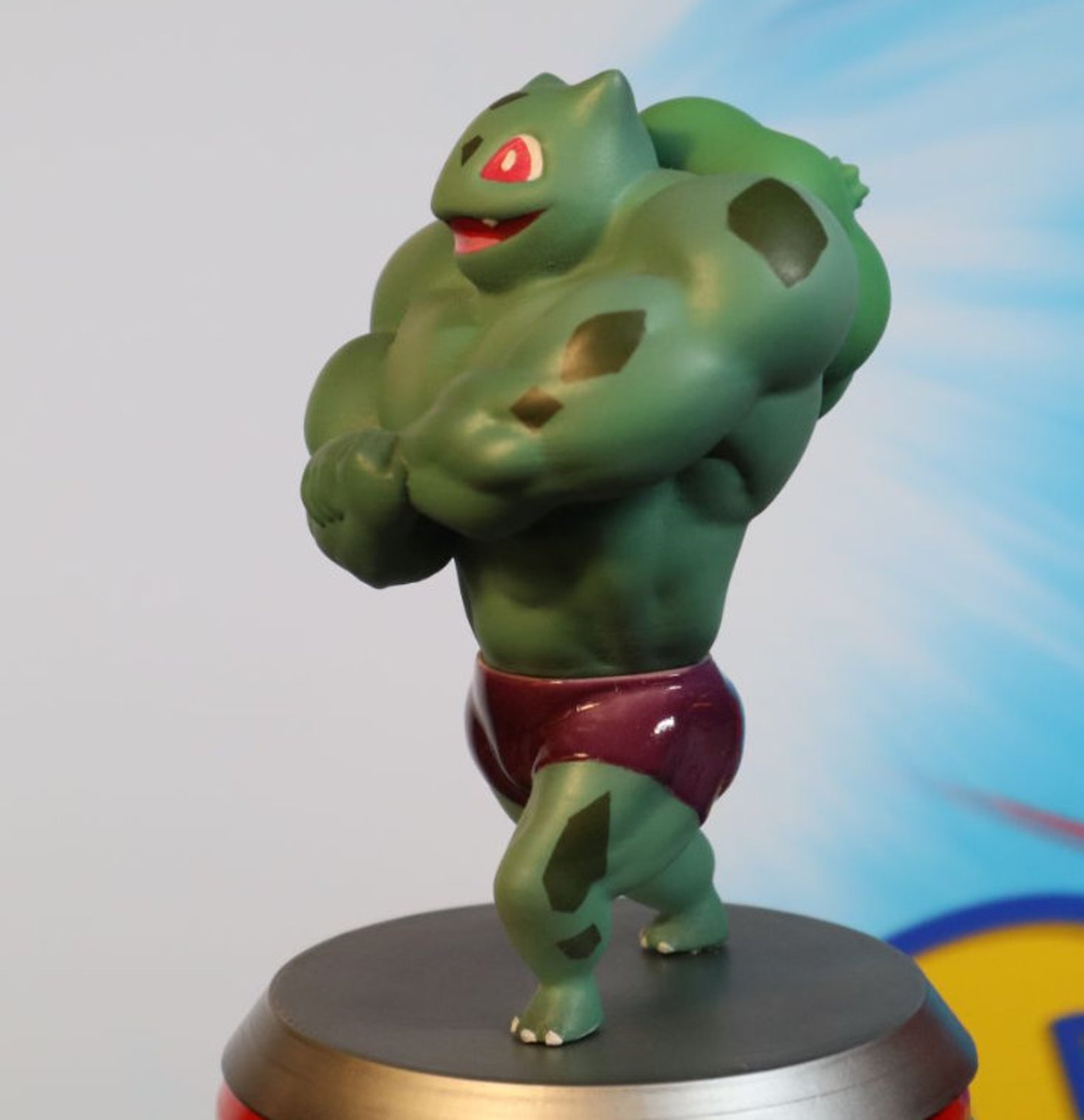 Ultra Swole Bulbasaur 14cm/5.5 Inches Model Pokemon Amiibo Etsy UK