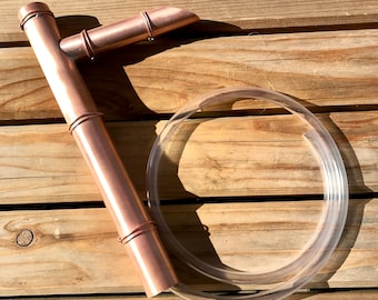 Bec pour fontaine à eau japonais Sozu de 12 po. en cuivre - Décoration de jardin