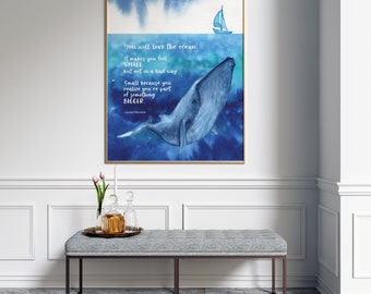 Whale Printable Poster | Whale Quote Print | Instant Download