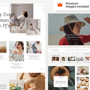 May include: A website homepage featuring a range of articles and images. The website is called "La-Enisa&eacute;" and showcases articles on beauty, lifestyle, food, travel, and other topics. The homepage also includes a section titled "Explore topics" with links to different categories of articles.