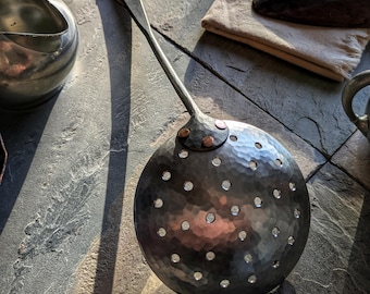 Hand-Forged Stainless Steel Slotted Spoon – Strobus Forge