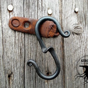 Hand forged S-hooks *pot rack * wrought iron * blacksmith * pot hook