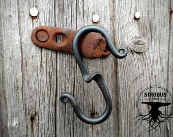 Hand forged S-hooks *pot rack * wrought iron * blacksmith * pot hook