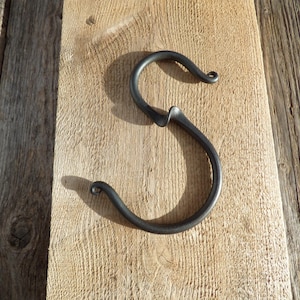 Large Hand forged S-hooks *pot rack * wrought iron * pot hook