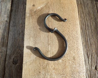 Large Hand forged S-hooks *pot rack * wrought iron * pot hook