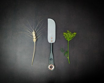 Hand forged stainless steel Picnic knife / cheese knife /spreading spatula