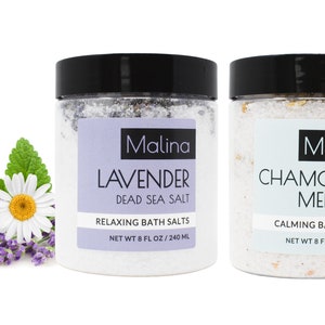 Gift Set | Organic Bath Salts | BALANCING | Relax | Calm | Aromatherapy | Natural Skincare | Handmade | Green Beauty