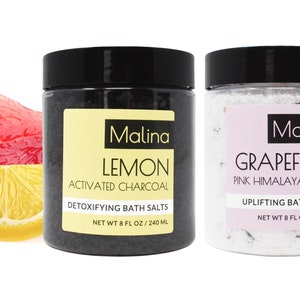 Gift Set | Organic Bath Salts | INVIGORATING | Uplift | Detoxify | Aromatherapy | Natural Skincare | Handmade | Green Beauty