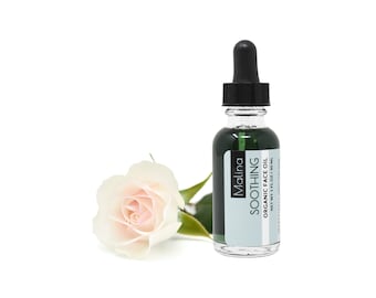 Organic Face Serum | SOOTHING | Noncomedogenic | Sensitive Skin | Inflamed Skin | Acne-Prone Skin | Handmade | Green Beauty