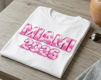 Soccer Miami 2026 Abstract Modern Design T-Shirt Gift , Pink World Cup Art