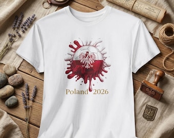 Poland Flag & Eagle Soccer Ball T-Shirt | Polish Football Fan Gift