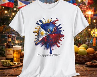 Philippines Flag & Eagle Soccer Ball T-Shirt | Filipino Football Fan Gift