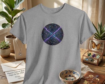 Celestial Star Map Portrait T-Shirt | Futurist DNA Mom Shirt | Edgy Mother's Day Gift