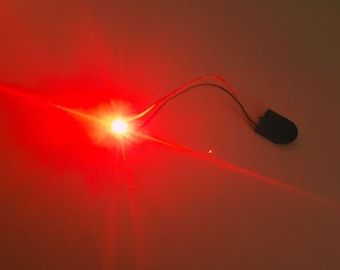 Red battery LED, Small battery house CR2032, Battery lighting for personal projects, Small battery holder, DIY red light color, Battery Lamp