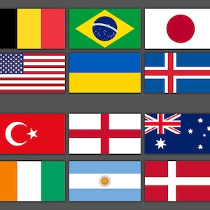 6 flag magnets, Personal choice of country flags, Fridge magnets, Beautiful gift set magnet, United States flag, Canada flag,Australian flag