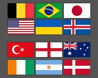 6 drapeaux magnétiques, choix personnel de drapeaux de pays, aimants pour réfrigérateur, bel ensemble cadeau aimant, drapeau des États-Unis, drapeau du Canada, drapeau australien