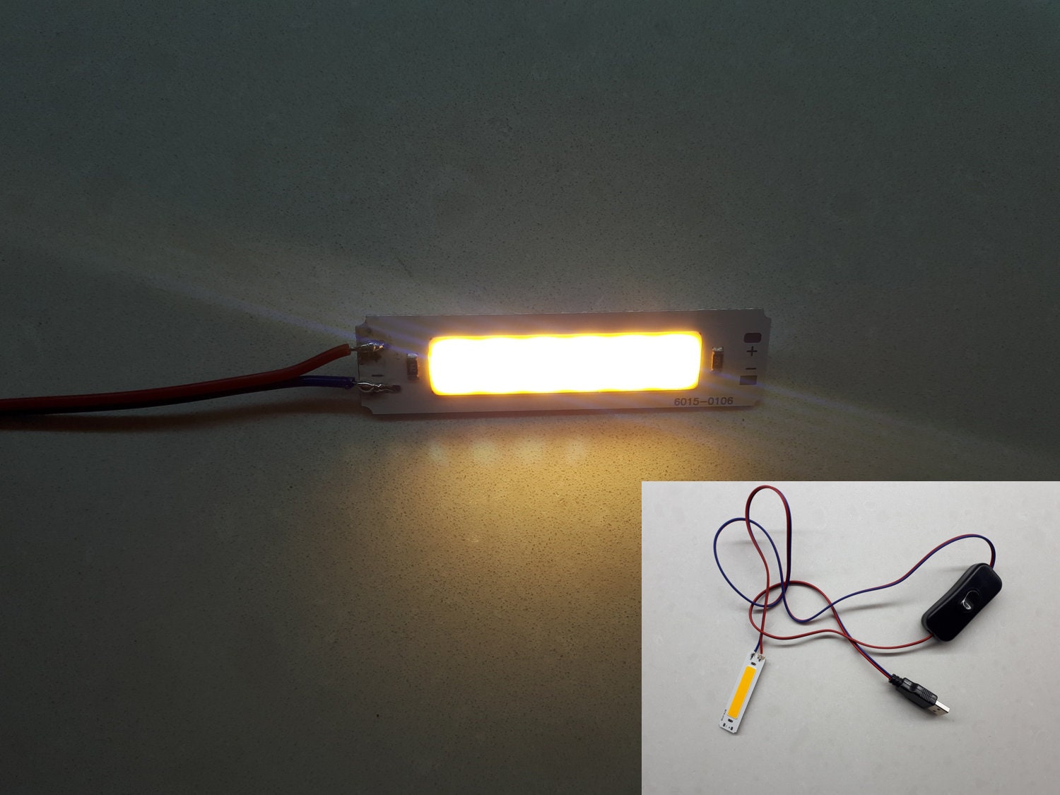 Warmweiße LED 2W USB 5V, DIY-Beleuchtung, Led Cob, Starkes Led-Licht, LED-Lampe,  Beleuchtungsschilder, Kaltweiße Beleuchtung, Schalter an aus, 1m Kabel -  .de