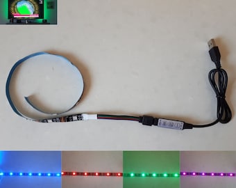USB RGB LED-Streifen, 3-Tasten-Kontroller, mehrfarbiger LED-Streifen, Gaming-Beleuchtung, Computer-Bildschirmbeleuchtung, Hintergrundbeleuchtung des Fernsehens, Stimmungsbeleuchtung