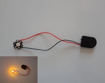 Yellow Orange LED lamp, Small battery house CR2032, strong LED lamp, Lighting for building projects, Lighting for night lamps, LED battery