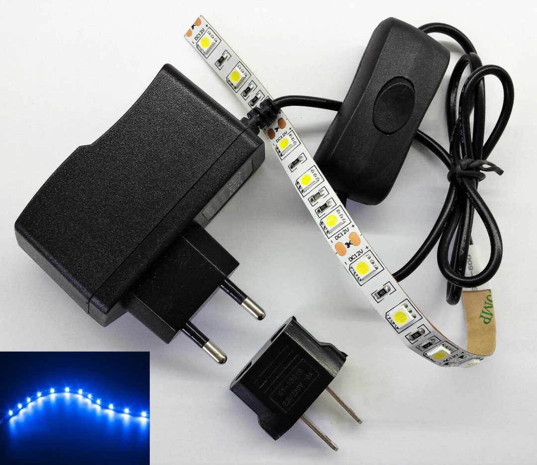 Led Switch Psu Blue LED Strip + Power Supply + Switch, Kitchen Cabinet Lighting ...