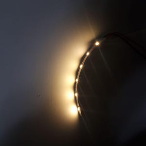 Striscia LED bianco caldo Alimentazione a batteria CR2032, Lampada notturna, Luce bianca, Preparazione lampada LED, Accessorio di illuminazione, Luce a batteria, Scatola batteria