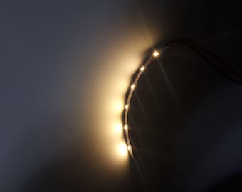 Warm white LED strip Battery Power on CR2032, Night lamp, light White, LED Lamp preparation, Lighting accessory, Battery light, Battery box