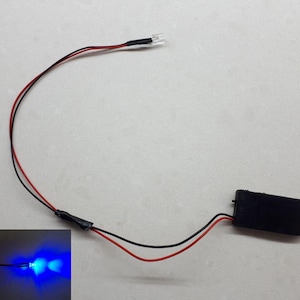 Small Blue LED Battery operation CR2032, Battery box, Blue lighting, Light parties, Light project construction, Blue diode, Blue LED Gaming