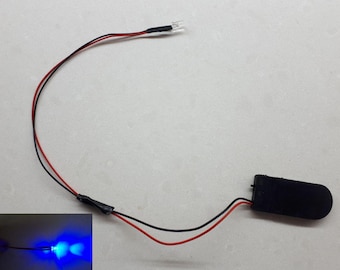 Small Blue LED Battery operation CR2032, Battery box, Blue lighting, Light parties, Light project construction, Blue diode, Blue LED Gaming