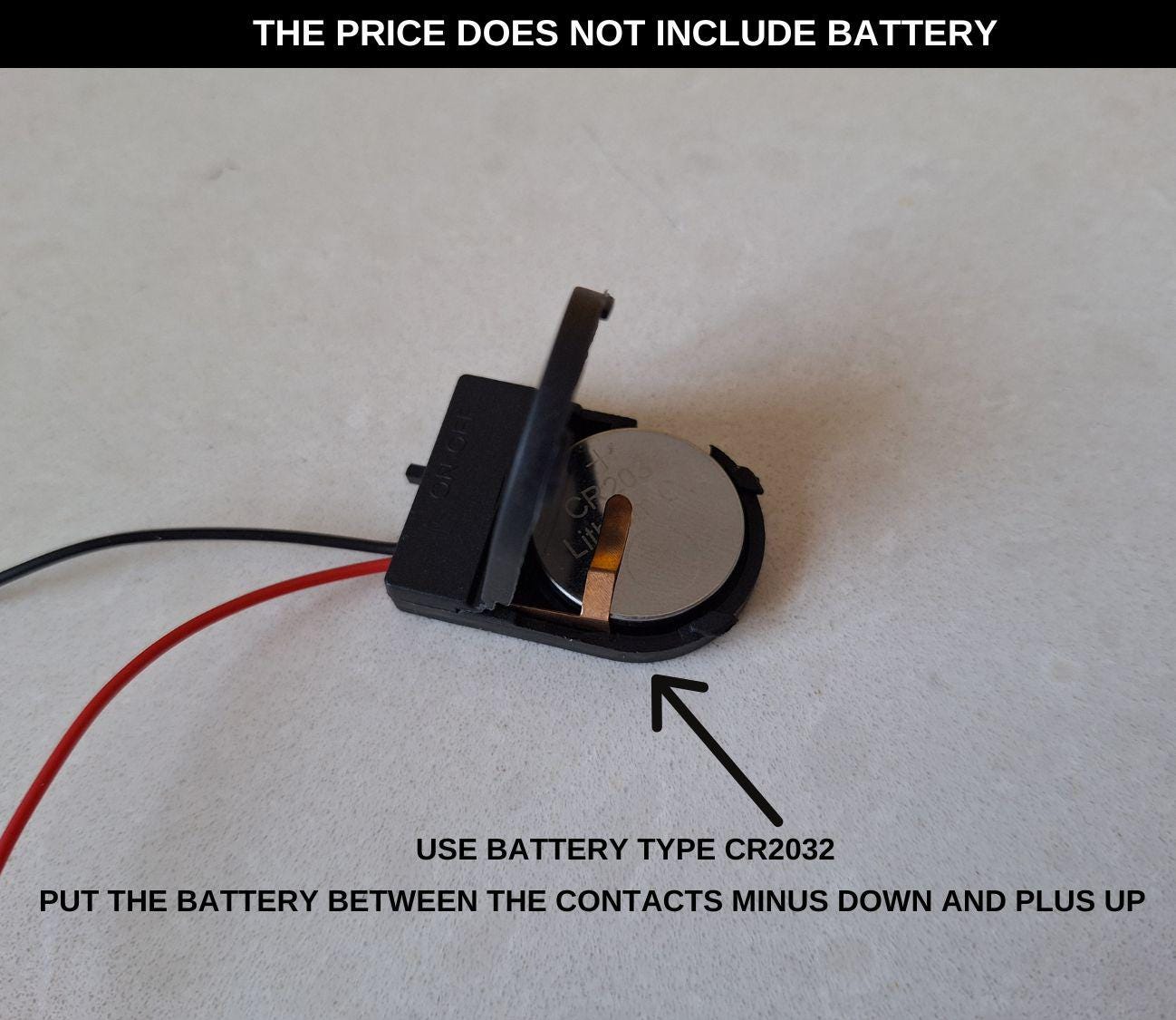 Red Battery LED, Small Battery House CR2032, Battery Lighting for ...