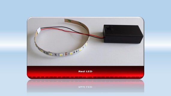 Rote LED-Leiste Batteriebetrieb 9V, Batteriegehäuse, Ein-Aus-Schalter, Rote  LED-Kostüm, Showlicht, Partylicht, Rote geführte persönliche Projektlicht -  .de
