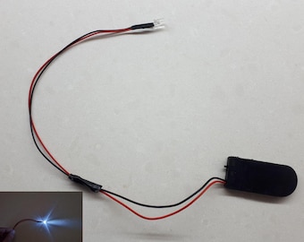 Small Cold White LED Battery operation CR2032, Battery box, Cold White lighting, Light parties, Light project construction, White LED diode