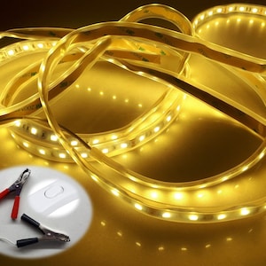 LED Camping Lighting, SUV lighting, Lighting trips, Water protected lighting, Warm white, cold white, red, blue, Crocodile battery clamps